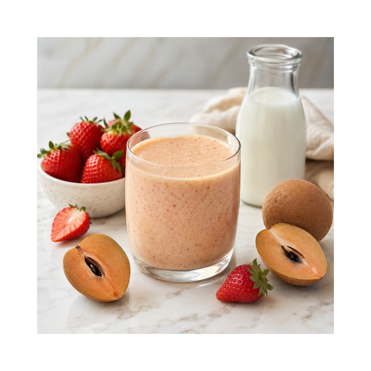 Fraise · Sapotille · Lait