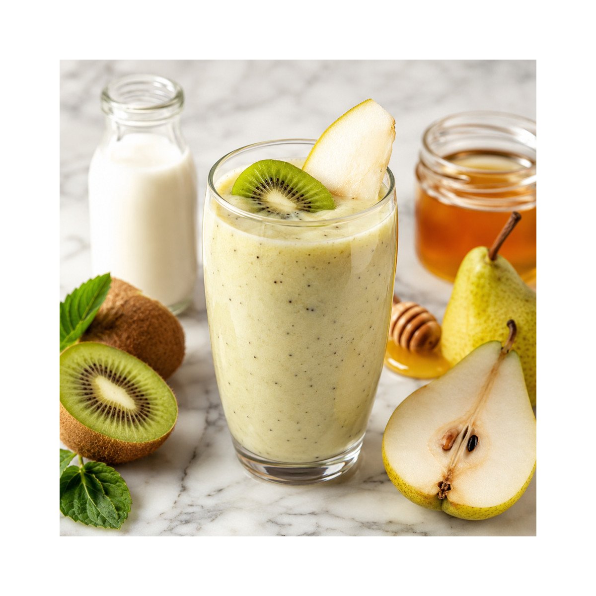 Kiwi · Poire · Lait · Miel